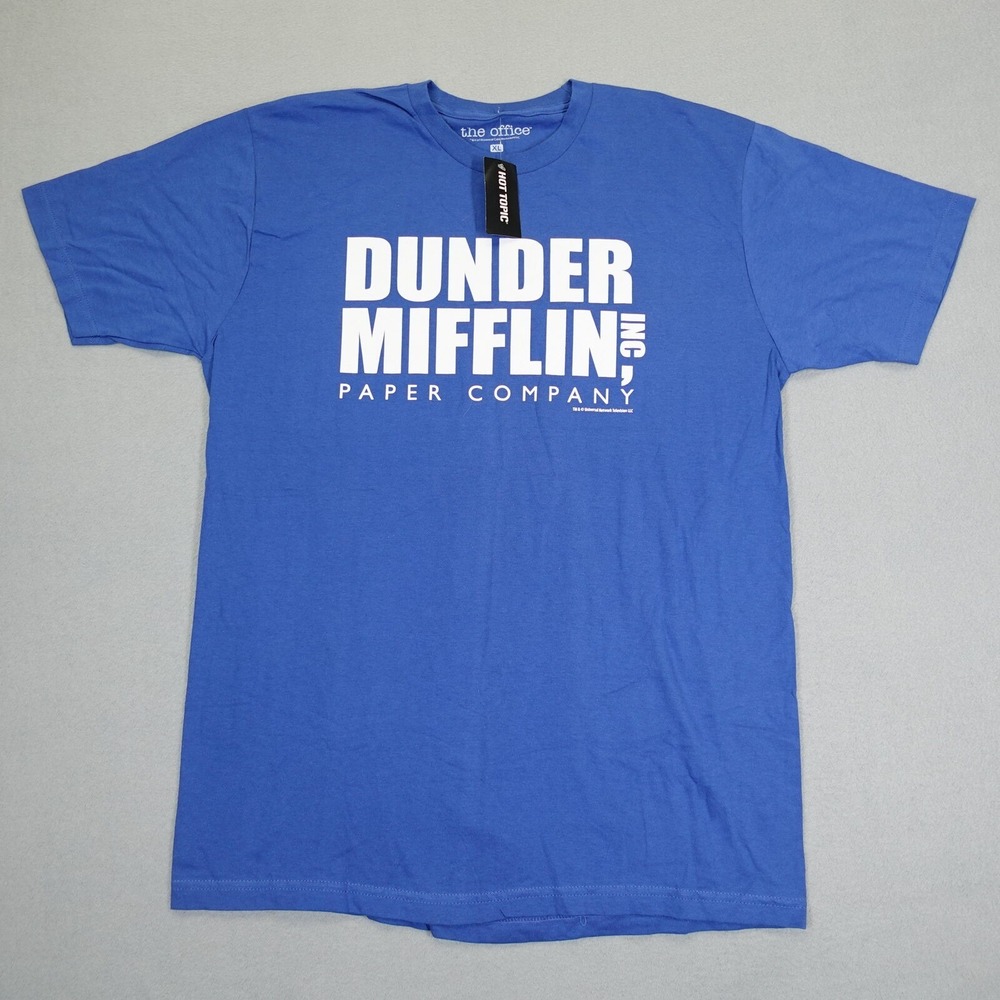 The Office Shirt Mens XL Blue Dunder Mifflin Paper Company Hot Topic TV Show